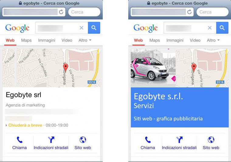 Esempio di navigazione mobile