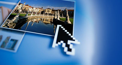Freccia mouse con immagine del prato della valle di Padova